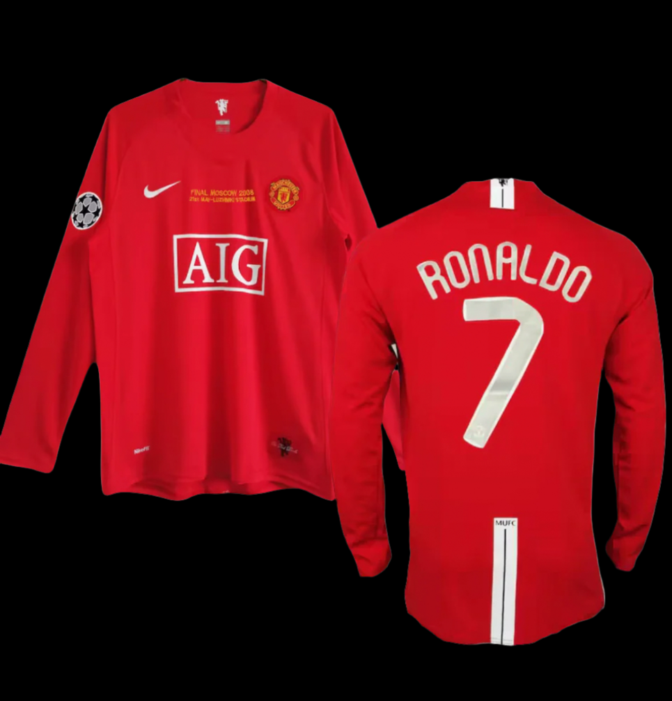Maillot Rétro Manchester United 2007/08 Domicile Ronaldo – vue 2