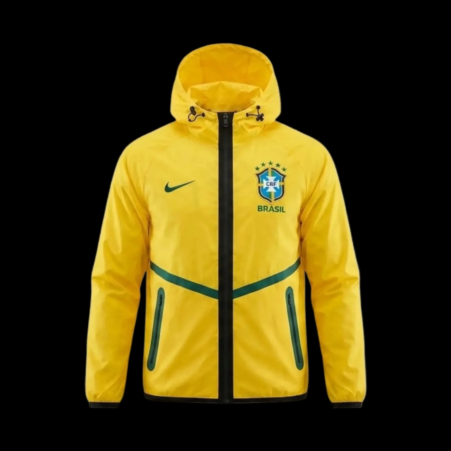 Veste coupe-vent Brésil homme Jaune training 2026